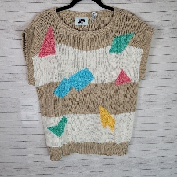 JP KNITS VINTAGE SLEEVELESS SWEATER TOP, SZ LARGE/EXTRA LARGE - Picture 2 of 8